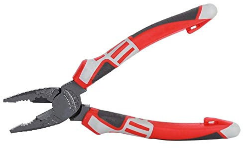 8 inch Pliers Multifunctional German Electrician Pliers Wire Stripper Cable Cutters with Transparent Electrophoretic Paint for Electricians or Household Use