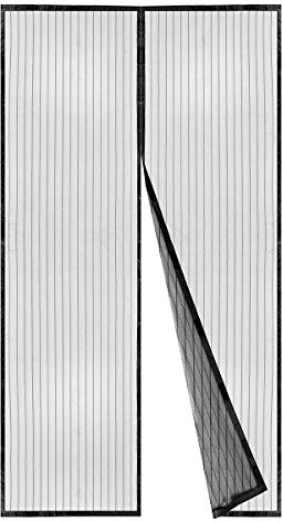 BricoShopping® Zanzariera Magnetica Tenda Zanzariera REGOLABILE con MAGNETE CONTINUO calamita interna Per Balcone E Porta Finestra Fissaggio Rapido Su Finestre Balconi In Legno Alluminio (105 Nero)