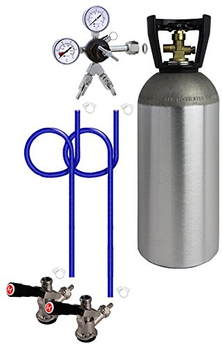 Kegco 3P2PDDK10 Kegerator Kit, Metal, Chrome
