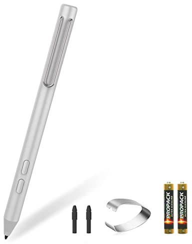 Stylus Pen for Microsoft Surface,with1024 Levels High Pressure Sensitivi Compatible with Surface Pro X/8/7/6/5/4/3, Surface Book 3/2/1, Surface Go3/2/1, Laptop4/3/2(Silver