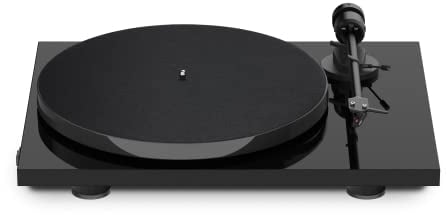 Pro-Ject E1 Phono, Plug & Play Entry Level Record Player with built-in switchable phono stage and 33/45 electronic speed switch (Black)