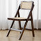 D2FASHION Garden Dining Chairs Wiener Geflecht Klappstuhl Holz, Rattan Klappstuhl Gartenstühle Hochlehner, Home Office Chair Camping Stuhl 150 Kg Belastbarkeit, Balkonmöbel Holz Klappstuhl