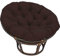 Yadlan Papasansessel Kissen Outdoor Sitzauflage, Polster für Papasansessel, Wasserdichtes Schaukelstuhlkissen, Schaukel Hängenden Korb Ersatzpolster Auflage(Size:90 * 90cm,Color:Dunkelbraun)