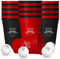 RedCupShop® Beer Pong Becher Hartplastik Set | 24 Becher (Rot & Schwarz) + 6 Bälle | Spülmaschinenfest, BPA-frei, Mehrweg, Made in Germany | Premium Beer Pong Cups