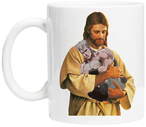Polnareff Und Der Heilige Leichnam Wiederverwendbare Tasse aus weißem Glas für Tee und Kaffee Coffe Cup