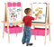 Chevalet Peinture Enfant Tableau Double Face Tableau Blanc et Noir en Bois et Hauteur Réglable avec Rouleau de Papier,Convient aux Filles et aux Garçons âgés de 3 à 8 Ans