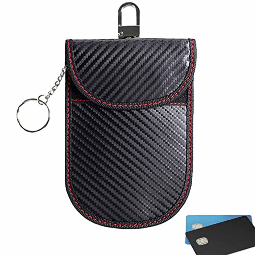 pologmase Signalblockierende Tasche | Doppelseitige Schlüsseltasche | Schlüsselanhänger Schutz, Anti-Diebstahl-Tasche, Anti-Hacking-Hülle Blocker, RFID-Signalblockiertasche für Autoschlüssel