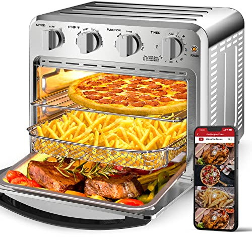 Air Fryer, Geek Chef Convection Air Fryer Toaster Oven, 4 Slice Toaster Airfryer Countertop Ovens, Electric Hot Ovens Oilless Cooker, Accessories & E-Recipes Included, ETL Listed, 16QT