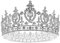 Katutude Barock-Krone, Tiara Kristallkrone, Queen Tiara Krone, Damen Gothic Haarschmuck Vintage Runde Krone für Königin Kostüm Hochzeit Abschlussball Geburtstag Festzug Haarband