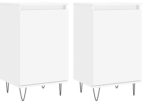 vidaXL Sideboards 2 STK. Weiß 40x35x70 cm Holzwerkstoff