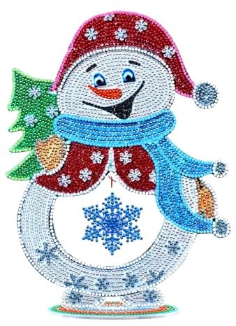 RunFar shop Diamond Painting Weihnachten Diamond Painting Weihnachtsmann Basteln Tisch Dekoration Leuchtend Diamant Malerei Kit Weihnachten Geschenkidee