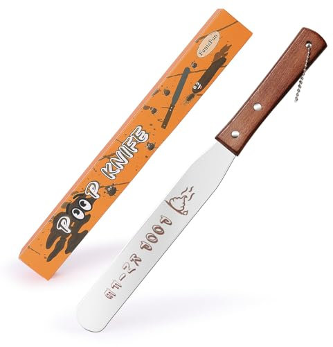 Cuchillo divisor de caca espátula de metal broma divertida broma regalos para Navidad, intercambio de regalos de elefante blanco