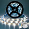 Striscia LED alimentata a batteria, 5 m, 150 LED, funzionamento a batteria, per decorazioni, 8 modalità con telecomando a infrarossi, impermeabile, colore bianco freddo, per interni ed esterni