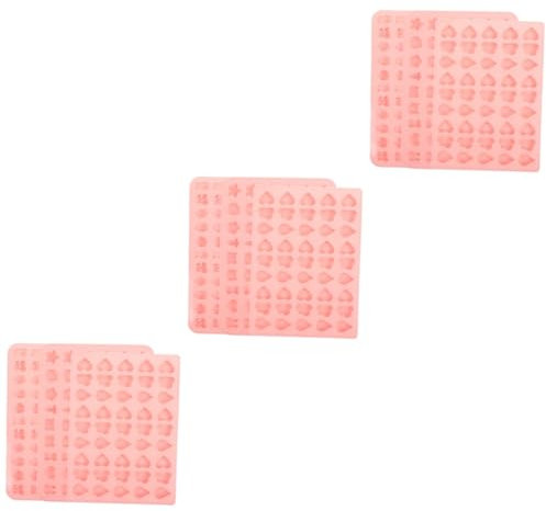 Ciieeo 9 Stk Süßigkeiten Schimmel Mini-eiswürfelform Fruchtgummis Bonbongummis Kerzentablett Kerze Silikonform Keksform Mini-schokolade Geschenk Fudge Rosa Kieselgel Kind