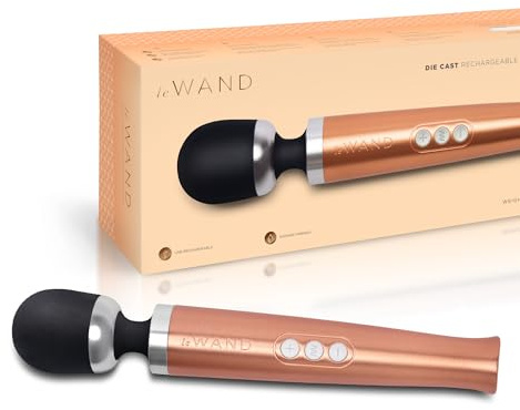 Le Wand Die Cast Rechargeable Vibrator, Gold, 29 cm