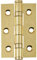 Eclipse Steel Ball Bearing Door Hinges, 3 Inch 75mm, Grade 7 Fire Rated, One Pair & Screws (Polished Brass)