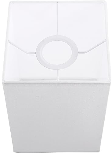 Luxshiny Quadratischer Tischlampenschirm Aus Stoff Für E27 Lampenfassung Vintage Stil Lampenschirm Für Wohnzimmer Schlafzimmer Esszimmer Ersatzschirm Aus Tc-Eisen Material Weiches Licht