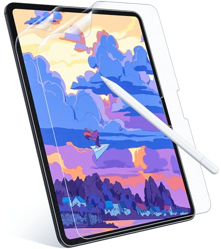 2 Stück Papier Schutzfolie für iPad Pro 13 Zoll (M4, 2024), Matt Papier Folie Schutzfolie Displayschutz Schreiben und Zeichnen wie auf Papier, Blendfreiem Feel Paper Film PET Screen Protector
