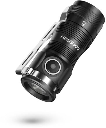 Sofirn SC13 Mini Taschenlampe Led Aufladbar, 1300 LM Taschenlampe Klein, Led Taschenlampe Extrem Hell mit 5 Modi, IP68 Wasserdichte EDC taschenlampe für Camping, Wandern, Notfäll, Outdoor Taschenlampe