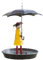 „ mit Regenschirm für kleines Mädchen, Metallhandwerk, Garten, Vogelbeobachtungszubehör, Ornament, Dekoration“ ！ Vogelfutterhaus Modern (Yellow, 25cm)