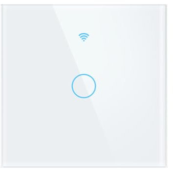 GERUI Intelligenter kabelloser WLAN-Wandlichtsteuerschalter, Mit RF433 90V-250V 100V- 250V Einzelkanal für Automatisierungslösungen in der intelligenten Haustechnik, funktioniert fürAlexa, Google Home