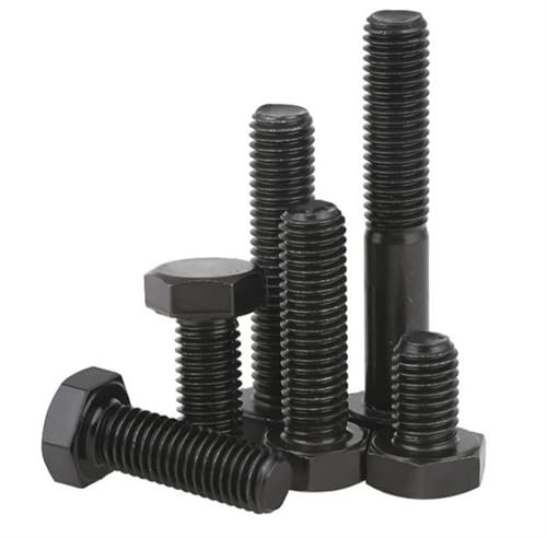 Generico 1~5 pz Filettatura Fine Vite Esagonale Esterna M8 M10 M12 Grado 8.8 Acciaio Nero DIN933 Esterna Esagonale Dente Fine Passo del bullone 1/1.25/1.5mm(M10x1.25x30-FT-3pcs)