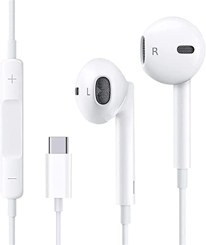 Générique Casque USB C pour iPhone 16 Casque Type C avec Microphone et contrôle du Volume Casque HiFi stéréo pour Galaxy S24 / S23 Ultra Note, iPhone 15 Pro Max/Pad, Pixel