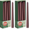 Bolsius Glatte Spitzkerzen - Bordeauxrot - Set 8 Stück im Karton - Dekorative Haushaltkerzen - Brenndauer 7 Stunden - Unparfümierte - Natürliches Pflanzenwachts - Ohne Palmöl - 24,5 cm (Packung mit 2)
