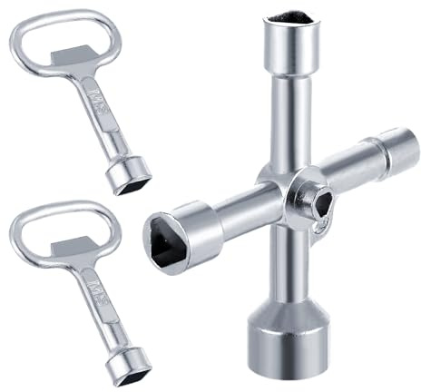 3 Chiavi Universali, Chiave Per Riscaldamento E Ventilazione, Chiave Quadra, Chiave Universale Per Pannelli Di Controllo Per Scatole Di Contatori Elettrici