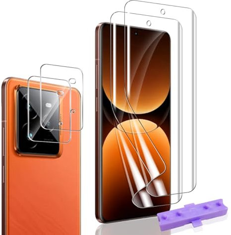 Bekiikoo Protector de Pantalla para Realme GT 7 Pro [No Vidrio Templado] y Protector de Lente para cámara [2+2 Piezas], Antihuellas, Antiarañazos, Ultra Resistente, HD Transparente