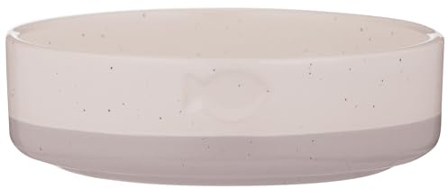 Mason Cash: Speckle Dip Cat Bowl - 5.1, 9.3oz - Lilac, Cream, Fis - Ceramic Food & Water Dish, Microwave-Dishwasher Safe, Pet Meal Feeding-Hydration