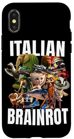 ITALIAN BRAIN ROT | ALL CHARACTERS WHITE TEXT Case for iPhone X/XS