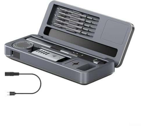 Zilimontt HS-02 Soldering Iron Kit, Smart Portable Soldering Iron, Temperature Control 100-450℃, IPS Display, Adapter for DC9-24V 100W(HS-02A high)