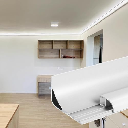 Plinthe Lumineuse À LED, Moulure Couronnée En Aluminium Sans LED, Plinthe Lumineuse À LED For Couloir, Chambre Ou Salon.(1.5m/4.9ft)