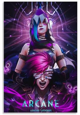 zotuuie Arcane Poster Anime Tv Series Comics Vintage Cover Für Zimmer, Ästhetische Leinwand-Wandkunst, Schlafzimmer-Dekor Posters 12x18inch(30x45cm)