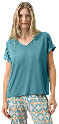 Mey Serie Pure Chic Damen Homewear-Oberteile Teal Dream (M)