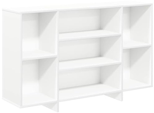 Favemtsl Sideboard Weiß 120x30x75 cm aus Holzwerkstoff Modernes Küchenschrank mit 4 Einlegeböden Stabiler Wohnzimmer Buffetschrank Flur Schlafzimmer Balkon für stilvolle Aufbewahrung