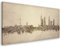 Kunstbruder Skyline Frankfurt Kunstdruck - Musiknoten (div. Größen) 3D 4cm - Kunst Druck auf Leinwand - 30x60cm