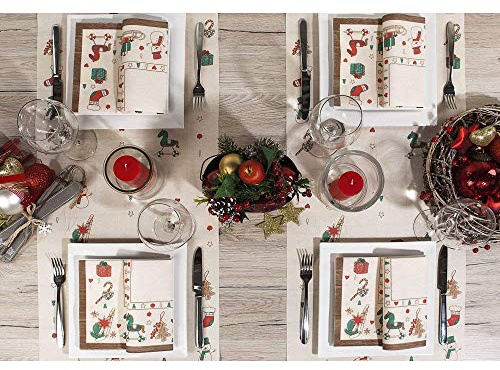 Tissue Servietten 20er-Pack Weihnachten Schneemann Schaukelpferd 40x40cm 33963