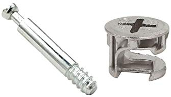 Flyshop Set di 10 raccordi di collegamento autofilettanti per mobili, 15 x 14 mm, con filettatura M6, tasselli da 45 mm di lunghezza