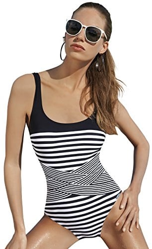Sunflair Badeanzug Essential Cross Stripes Swimsuit