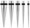 PiercingDoc Dehnstab für Tunnel 2er Set Chirurgenstahl Taper Silber 3mm