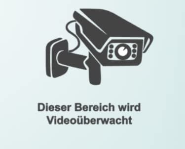 Generisch Alarmanlage Aufkleber Set Videoüberwachung Kamera und Schriftzug Aufkleber (245/4)