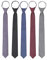 WANYING 5 × Homme Zipper Cravate 6cm Étroite Pré-liée Sécurité Cravate Casual Business Longueur 48cm - Violet & Noir & Marine Bleu & Bordeaux & Gris