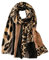 KRUIHAN Leopardenmuster Damen Schal Winterschal - Pashmina Seidenschal,Umhangtuch Weich,Elegant Lange Hochzeit Party Zubehör,Geschenke für Frauen (Stil A-Braun)