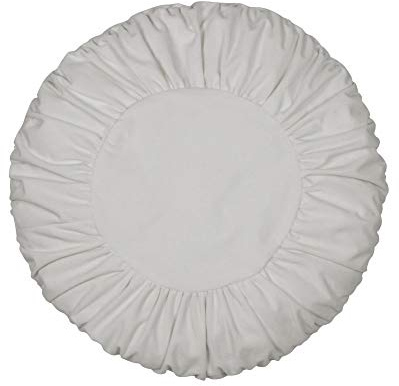 Kissenhülle Kissenbezug 'Tilde' rund Ø 50 cm Samt 09 Offwhite Skandinavisch Landhaus Hygge