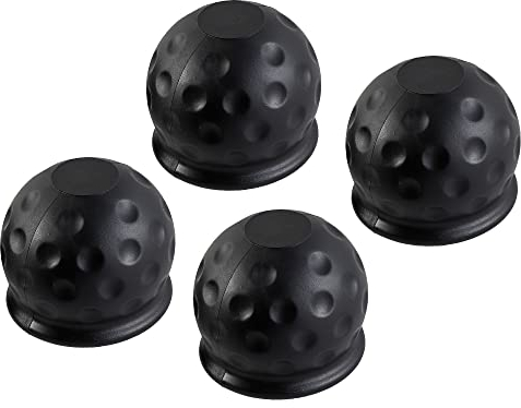 Eacalyc Tappo Gancio Traino Rimorchio Nero Gomma Copertura della Sfera di Rimorchio 50mm Morbida Copri Sfera di Traino Proteggi per Traino Rimorchio Caravan