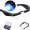Head Magnifier Glasses with 2 Led Lights, USB Rechargeable Led Magnifying Glass Eyeglasses Hands Free for Hobbies Reading Craft Close Work, 4 Detachable Lenses 1.5X, 2.5X, 3.5X, 5X Magnification