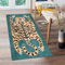 Tiger Flurläufer, 6 x 152 cm, Grün, Vintage, Boho, Küchenteppich, rutschfest, für Waschküche, Badezimmer
