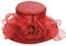 Brautdusche Hut Sommer Organza Hut Breitkremp Sun Hut Elegante Hut Frauen Kirche Hut Braut -Tee -Party Hochzeitshut für Sommerversorgung (rot)